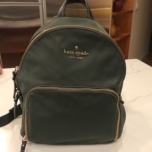 kate spade olive green backpack